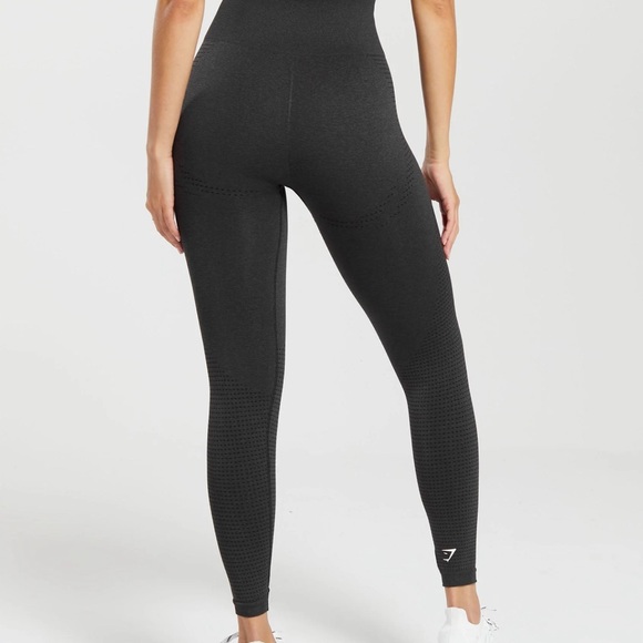 Gymshark Vital Seamless Black Marl Leggings - Picture 2 of 6
